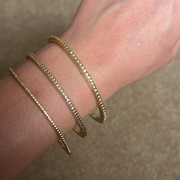Three Sorrelli Bright Gold Bangles - Picture 3 of 3